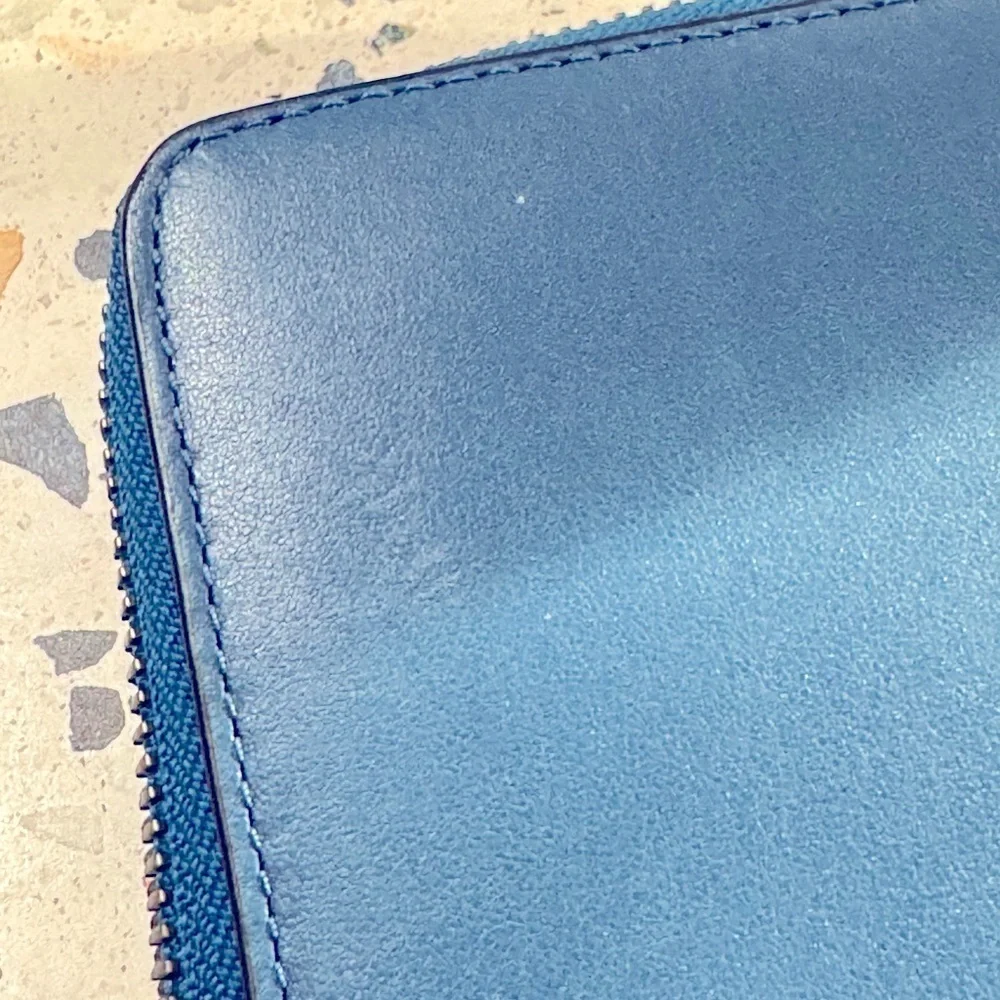 🎮 COACH x PAC-MAN Ghost Limited Edition Accordion Zip Wallet – Inky Blue